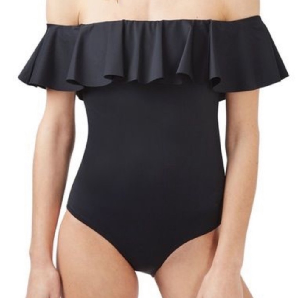 Topshop Off the Shoulder One Piece Bathing Suit